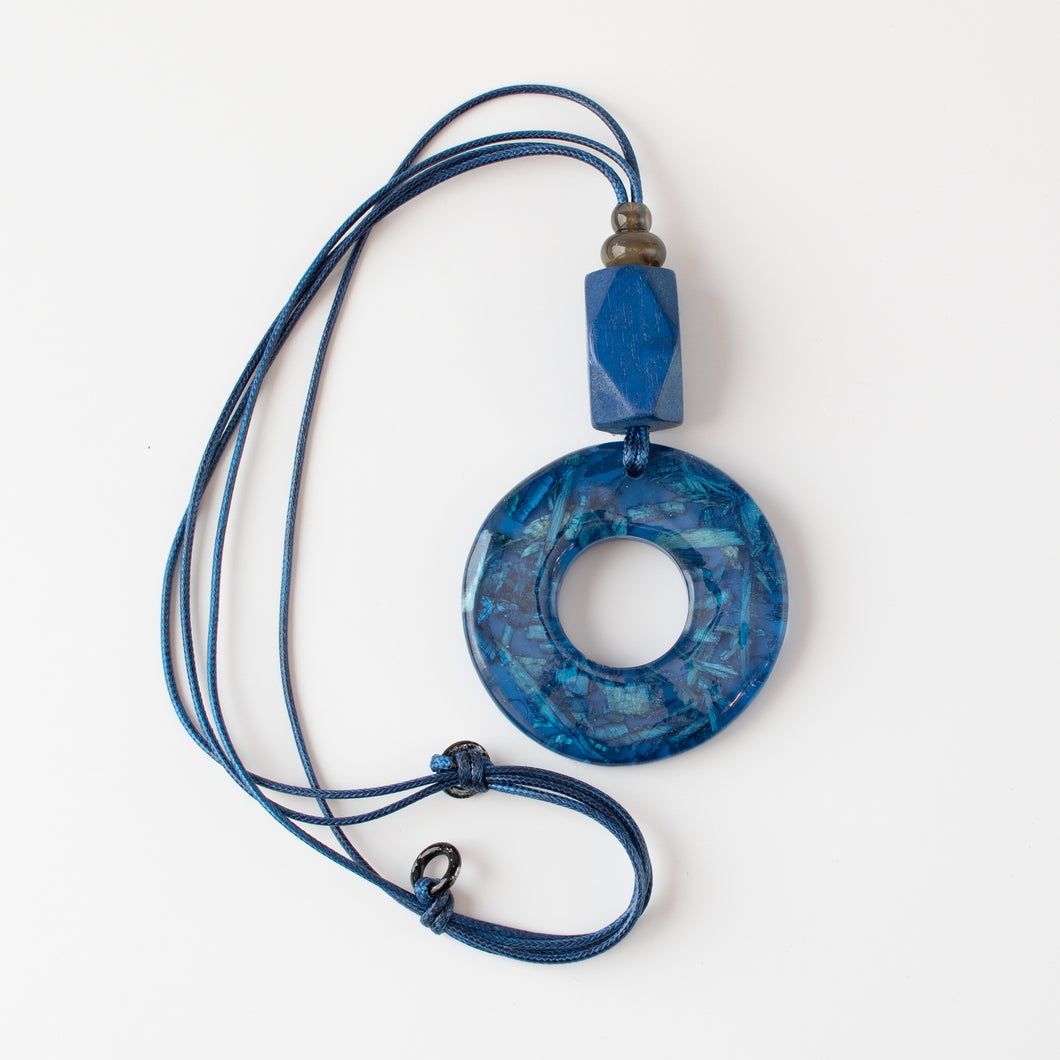 Into the Woods Acrylic Circle  Necklace