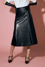Load image into Gallery viewer, Absolutely Fabulous Black Vegan Leather Skirt
