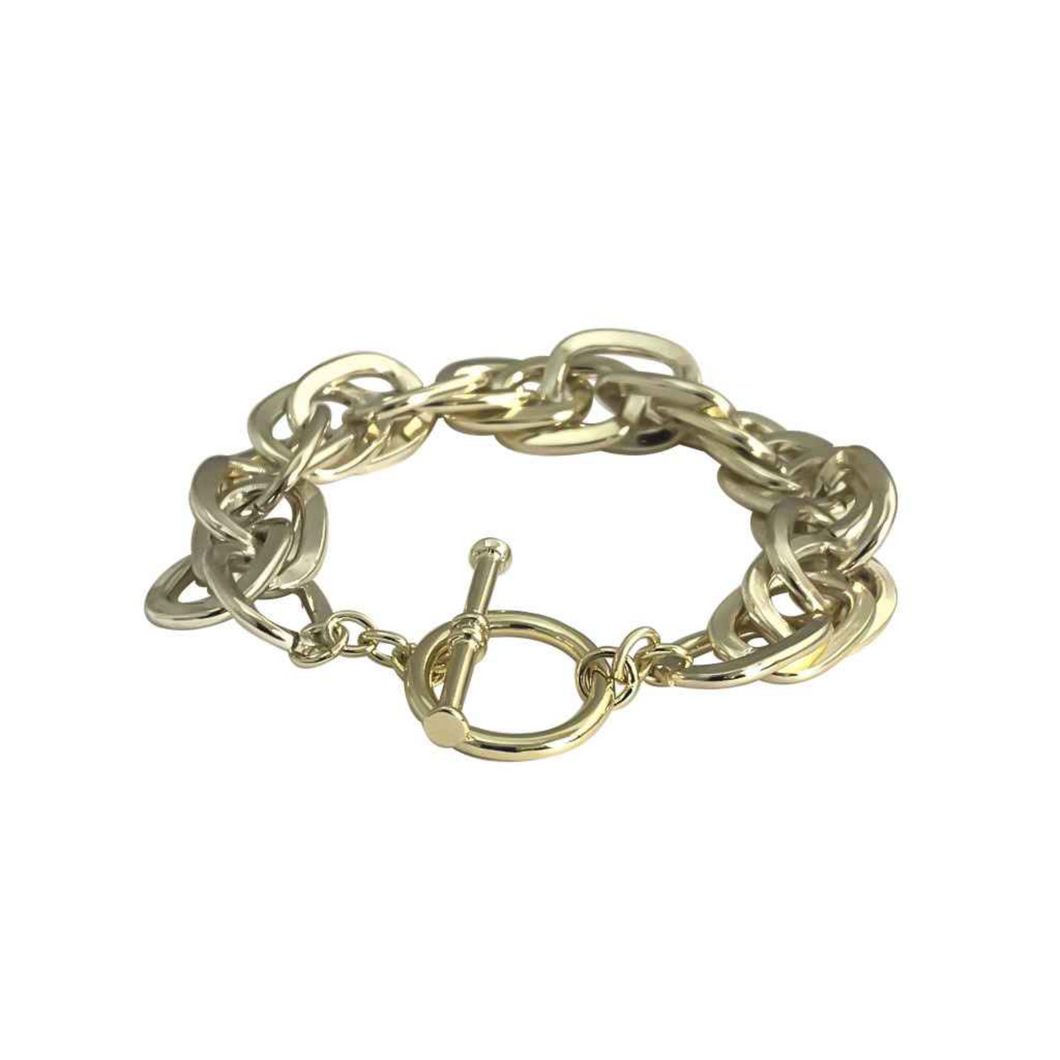 Sensational Multi Twisted Link Bracelet with Toggle