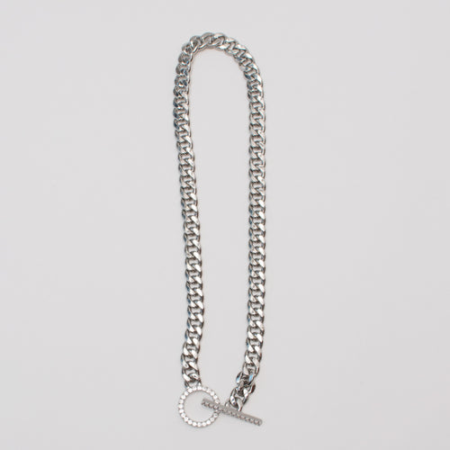 Dazzling Toggle Polished Curb Necklace