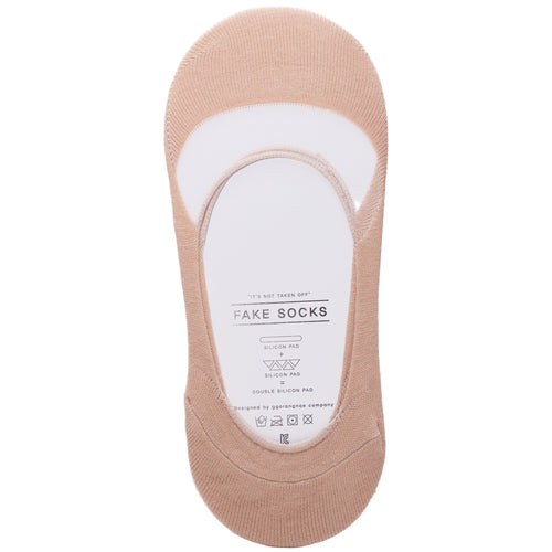 Sheer Top No Show Socks with Silicone Non Slip Grip Heel