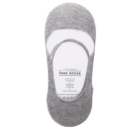 Sheer Top No Show Socks with Silicone Non Slip Grip Heel