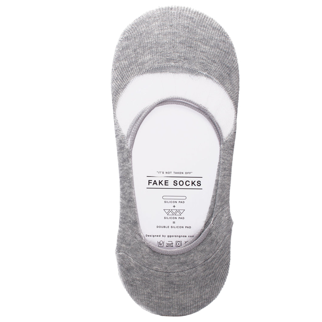 Sheer Top No Show Socks with Silicone Non Slip Grip Heel