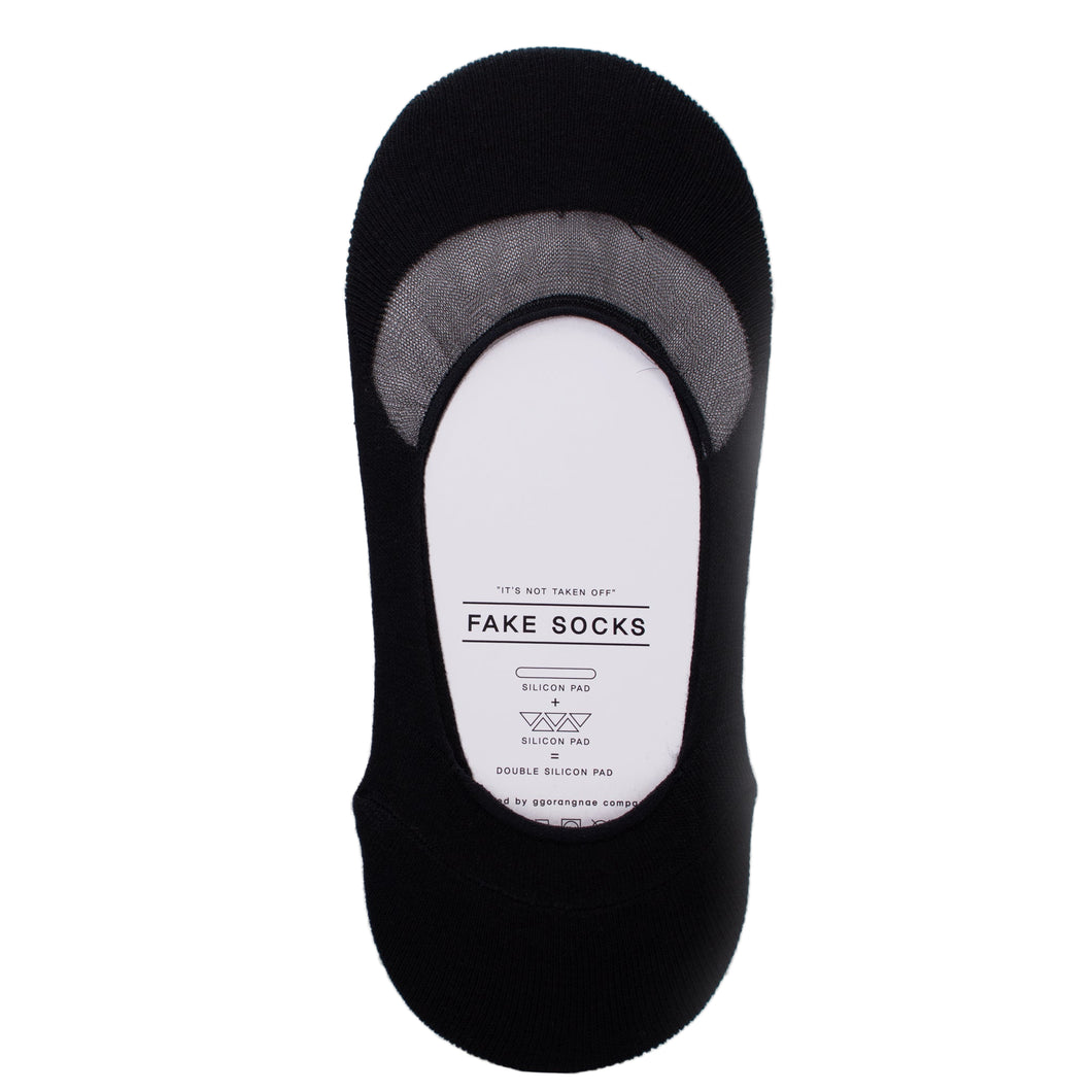 Sheer Top No Show Socks with Silicone Non Slip Grip Heel