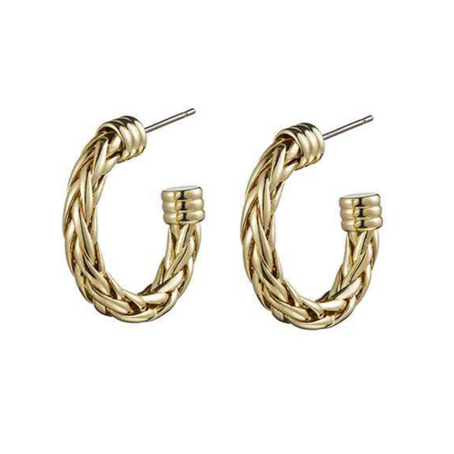 Braided Open Hoop Earrings