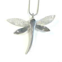 Load image into Gallery viewer, Textured Wings Dragonfly Long Necklace
