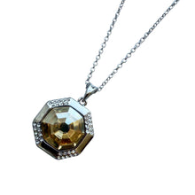 Load image into Gallery viewer, Octaglow Amber Swarovski Crystal Necklace
