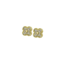 Load image into Gallery viewer, Floral Elegance CZ Stud Earrings
