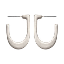 Load image into Gallery viewer, Hooked On You Matte Open Hoop Earrings
