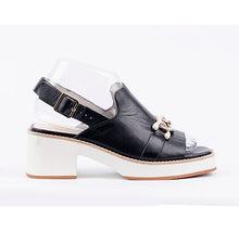 Load image into Gallery viewer, Ophelia Chain Luxe Leather Sling Back Strap Sandal
