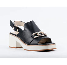 Load image into Gallery viewer, Ophelia Chain Luxe Leather Sling Back Strap Sandal
