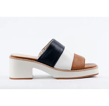 Load image into Gallery viewer, Riviera Luxe Stripe Leather Slide Sandal
