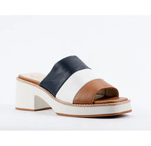 Load image into Gallery viewer, Riviera Luxe Stripe Leather Slide Sandal
