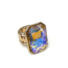 Load image into Gallery viewer, Emerald-Cut Statement Rock Stretch Ring by Jacqueline Kent
