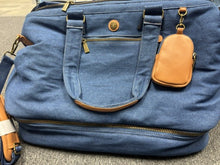 Load image into Gallery viewer, The Aubree 20" Denim Zip Drop Bottom Frame Weekender By Max Studio
