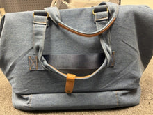 Load image into Gallery viewer, The Aubree 20" Denim Zip Drop Bottom Frame Weekender By Max Studio
