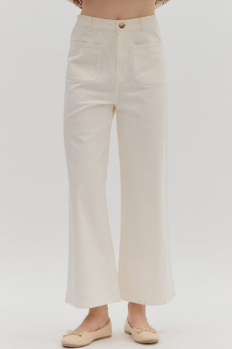 Patch Pocket Capri Pants