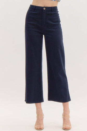 Patch Pocket Capri Pants