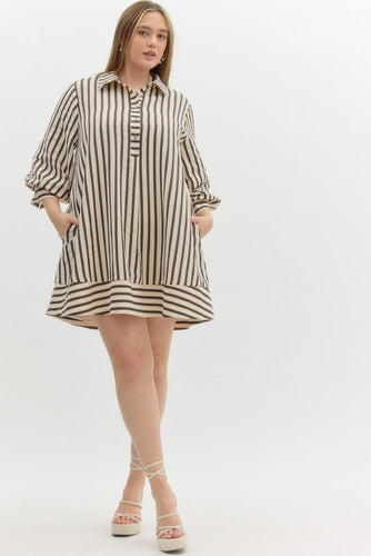 Sunday Morning Three Quarter Lined  with Pockets Dress
