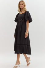 Load image into Gallery viewer, Central Park Escape Smocked Puffed Sleeve Dress
