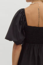 Load image into Gallery viewer, Central Park Escape Smocked Puffed Sleeve Dress

