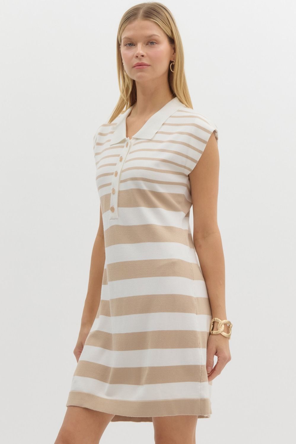 Summer Escapes Jersey Collared Dress