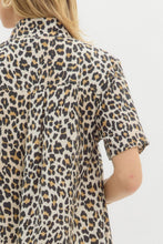 Load image into Gallery viewer, Leopard Print Collared Button Down Mini Dress
