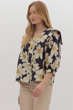 Load image into Gallery viewer, Pretty As A Floral Picture Blouse with Sailor Collar
