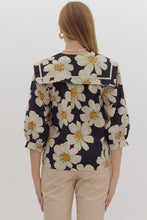 Load image into Gallery viewer, Pretty As A Floral Picture Blouse with Sailor Collar
