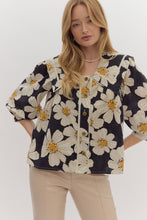 Load image into Gallery viewer, Pretty As A Floral Picture Blouse with Sailor Collar
