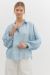 The Striped Spring Day Casual Cuff Long Sleeve Blouse