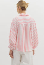 Load image into Gallery viewer, The Striped Spring Day Casual Cuff Long Sleeve Blouse
