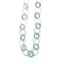 Load image into Gallery viewer, Long Link Hammered Circle Necklace
