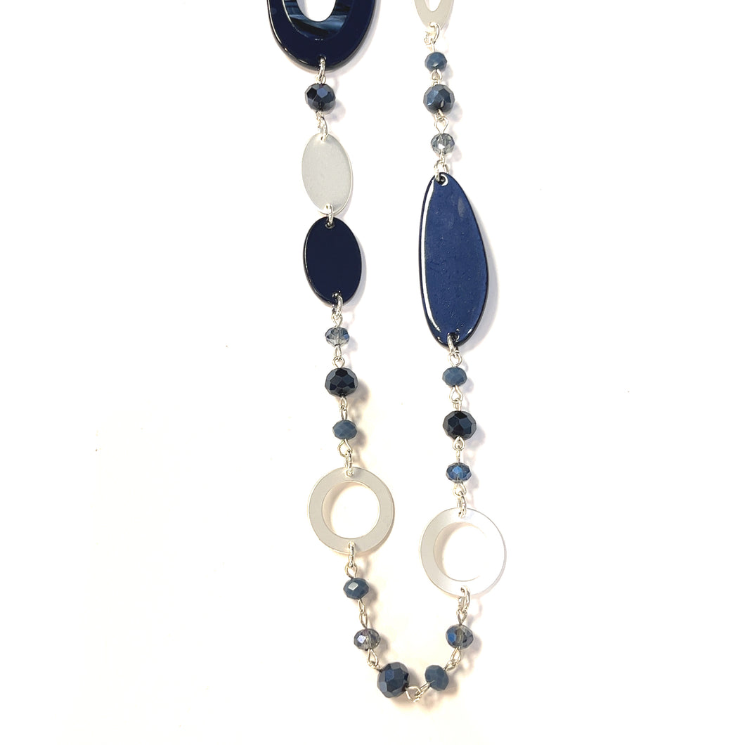 Oval It Up In Style Acrylic Long Necklace