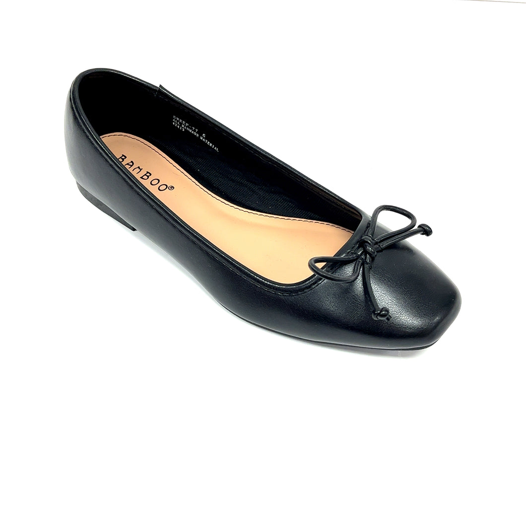 Ballet Flat Dress or Casual Shoe with Bow by Bamboo