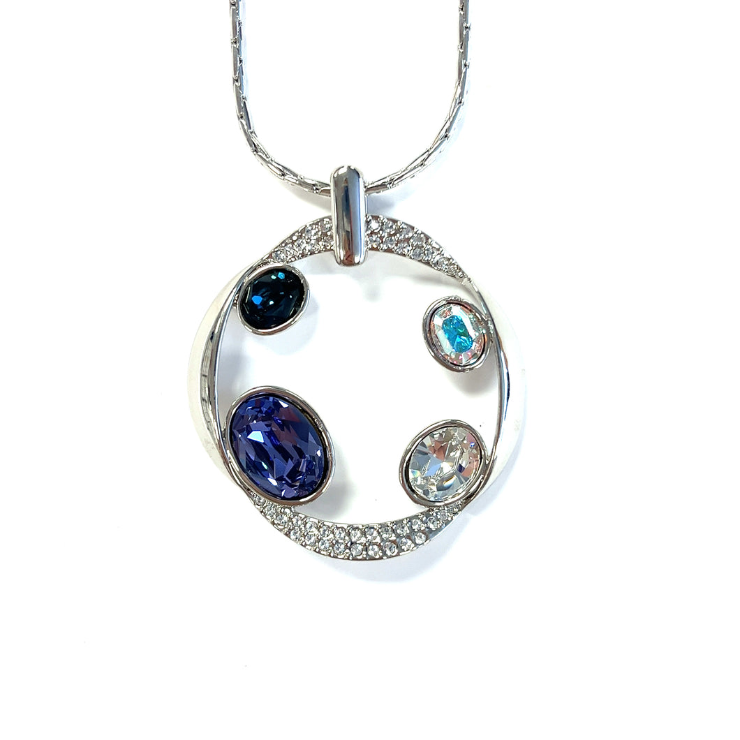Swarovski Crystal Oval Inset Necklace