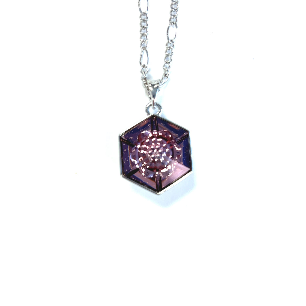 Swarovski Dusty Rose Crystal w/ Bubbles Necklace