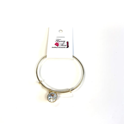 LV Swarovski Crystal Adjustable Bangle