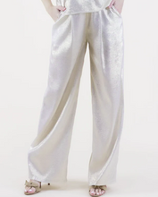 Load image into Gallery viewer, Metallic Front Pleated Wide Leg Pants
