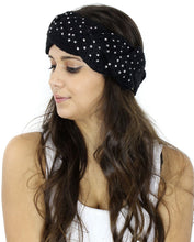 Load image into Gallery viewer, Knitted Sparkle Braided Headband
