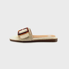 Load and play video in Gallery viewer, Sophisticated Summer Style Slide Sandal By Yellow Box
