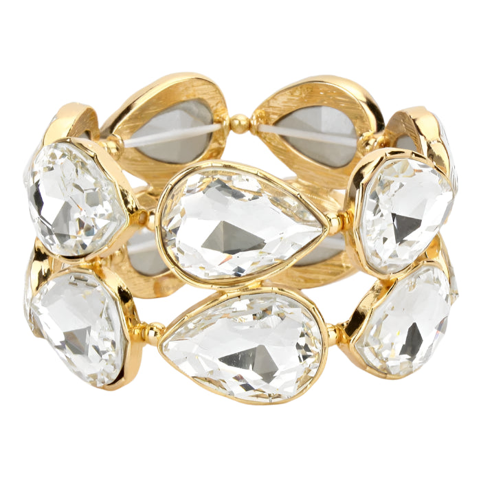 Double It Up Crystal Stretch Bracelet
