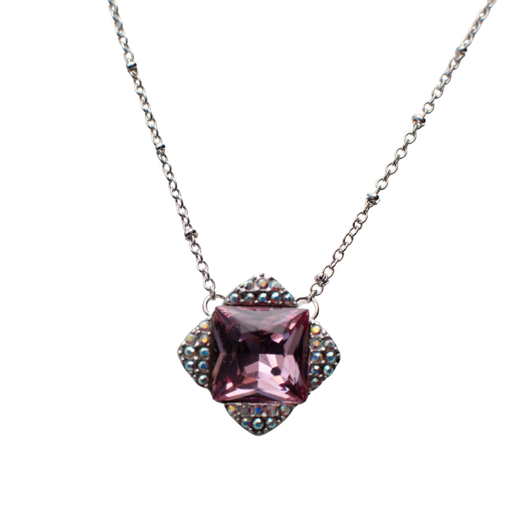 Stardust Pink Swarovski Crystal Necklace