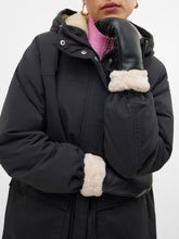 Load image into Gallery viewer, Warm and Cozy Vegan Leather and Fur Mittens
