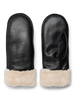 Warm and Cozy Vegan Leather and Fur Mittens